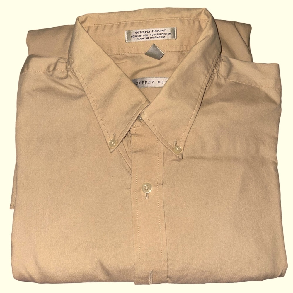Geoffrey Beene 80s 2-ply pinpoint dress shirt